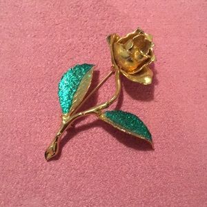 Beautiful vintage rose pin
